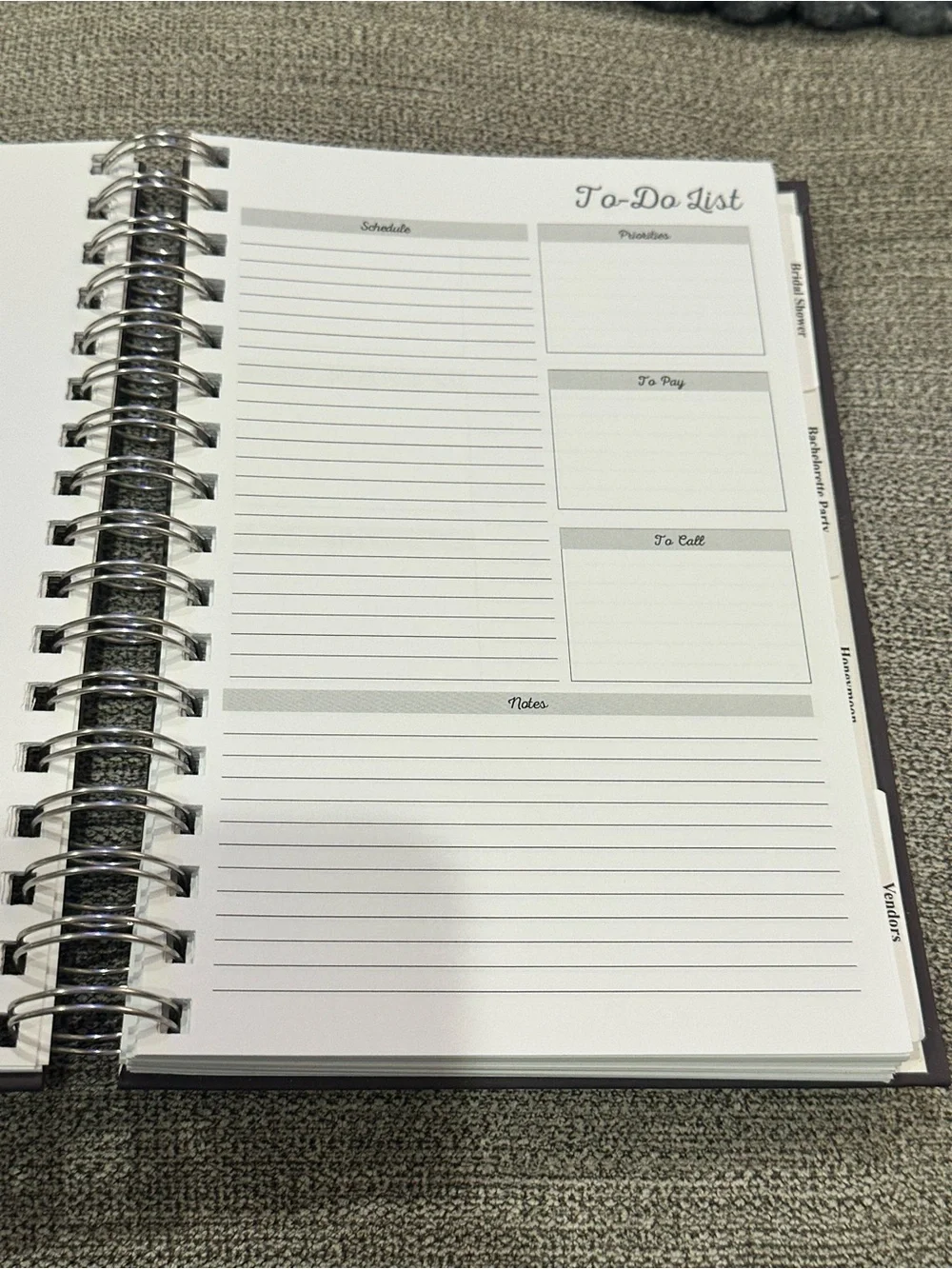 Future Mrs Johnson Wedding Planner Organizer
